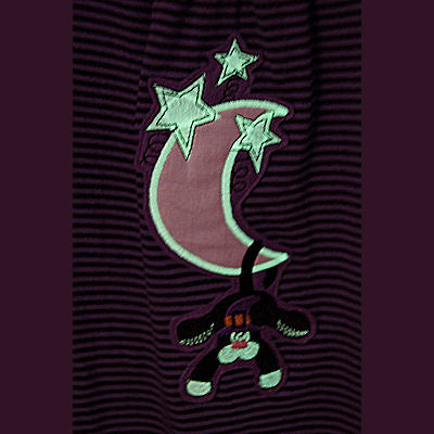 Halloween Dangle Cat Applique - 5x7