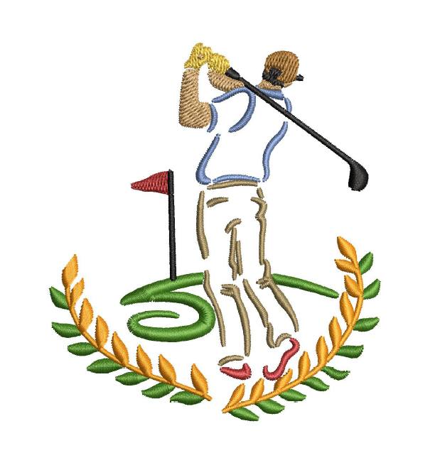 Golf 2 Man swinging