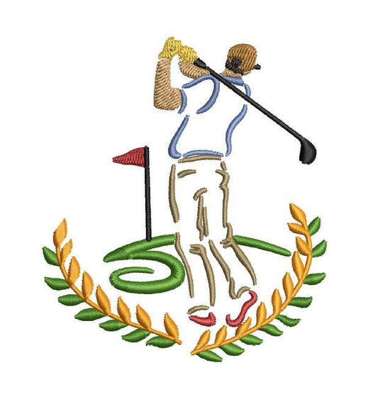 Golf 2 Man swinging