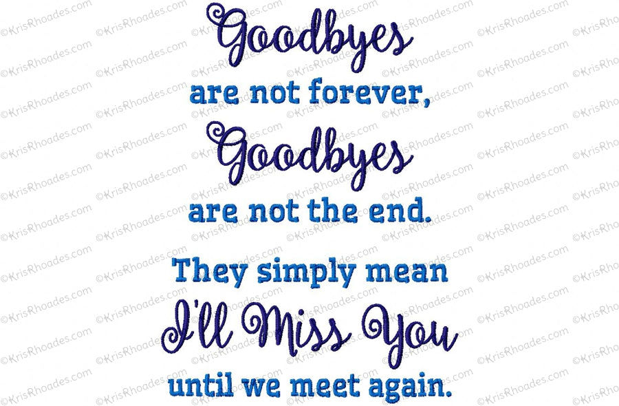 KRD Goodbyes