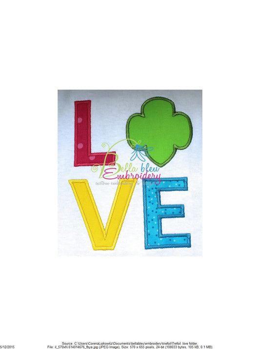 Trefoil Love Applique
