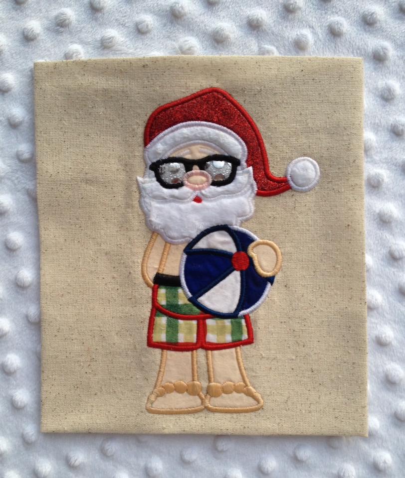 KRD Summer Santa Applique