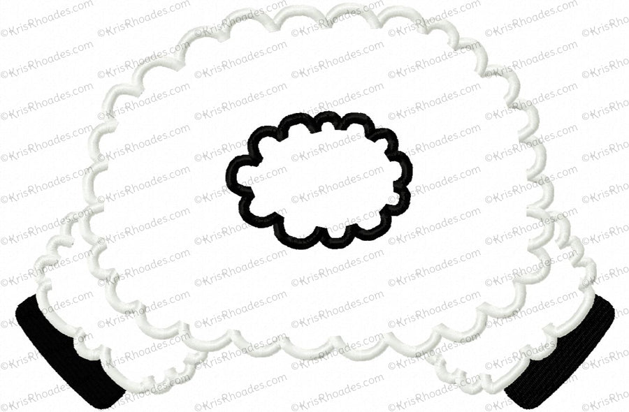 KRD Lamb Face and Butt Applique