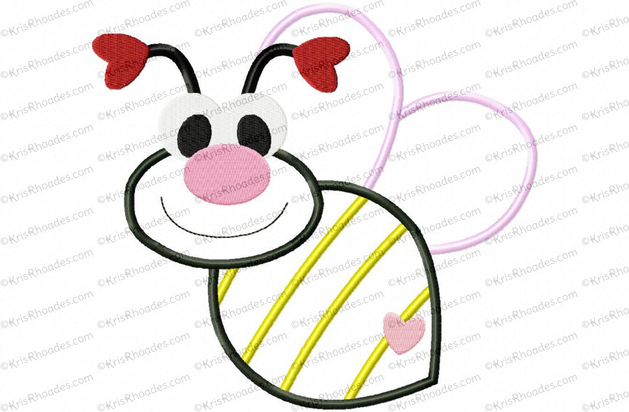 KRD Love Bug Bee Applique
