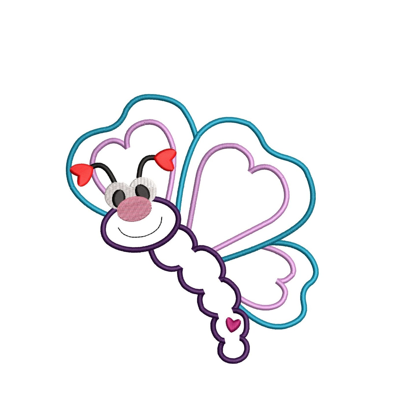 KRD Love Bug Butterfly Applique