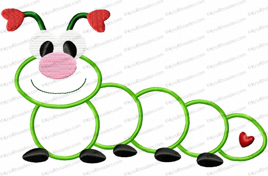 KRD Love Bug Caterpillar Applique