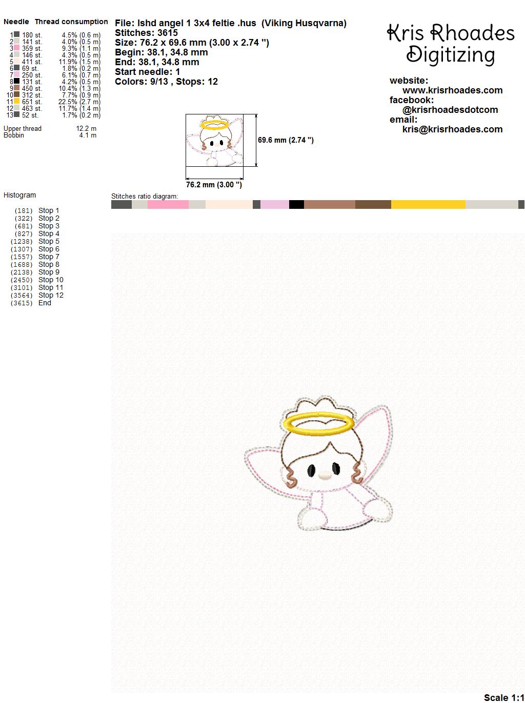 KRD Angel design ornament