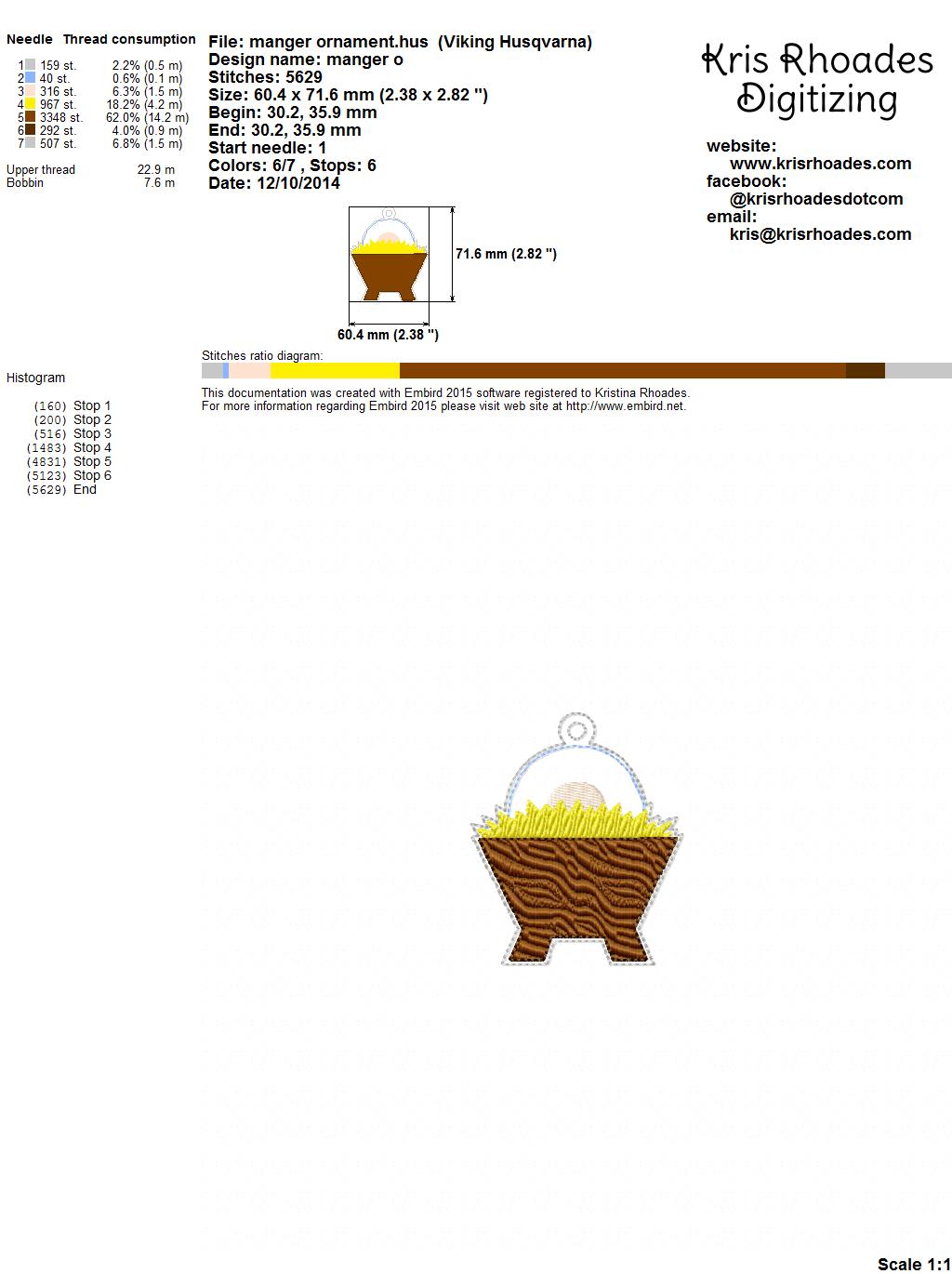 KRD - MY JESUS TREE MANGER ORNAMENT