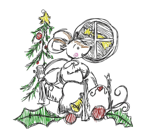 Christmas Mouse Bed Scribble 4
