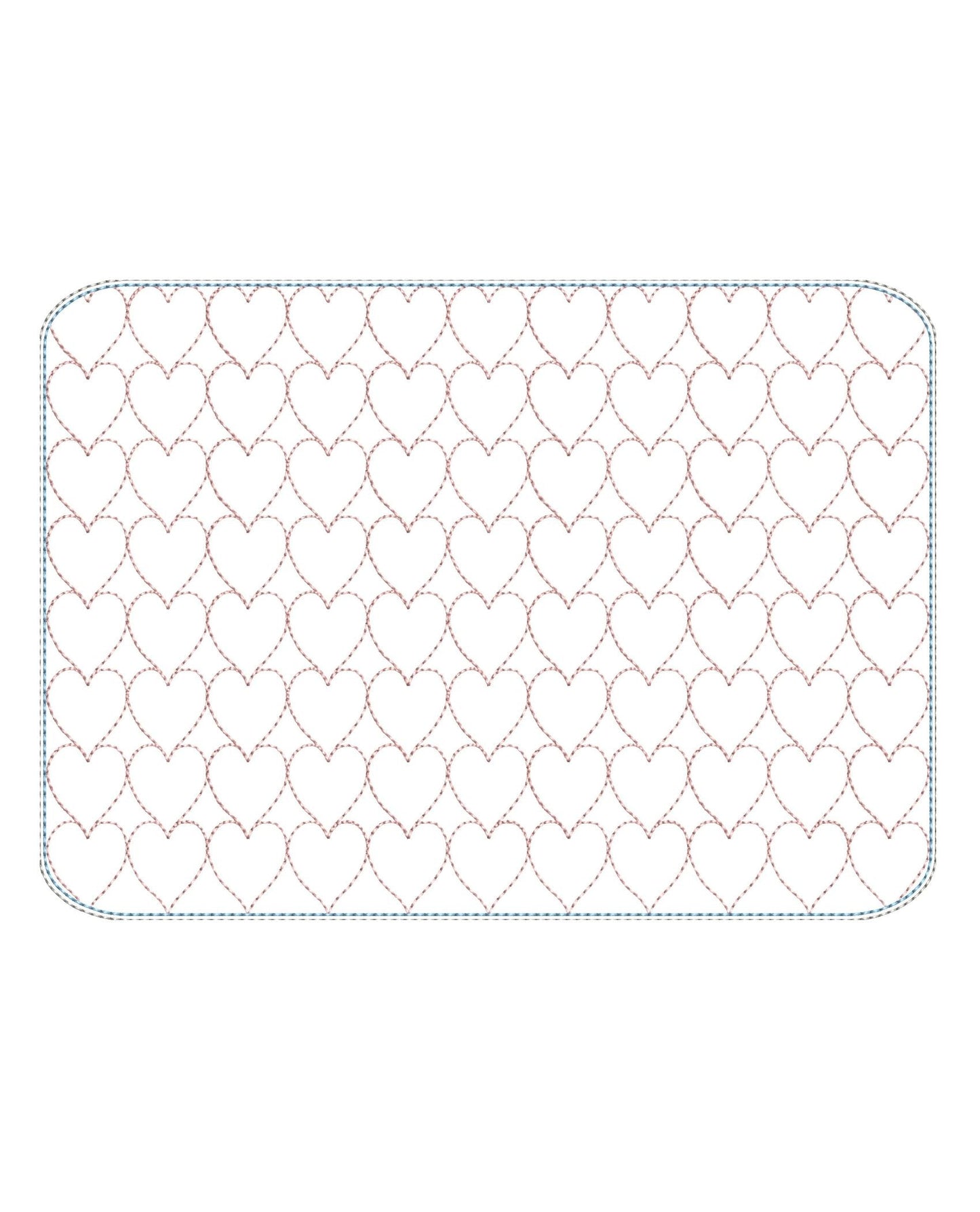KRD Heart Stipple Mug Rug