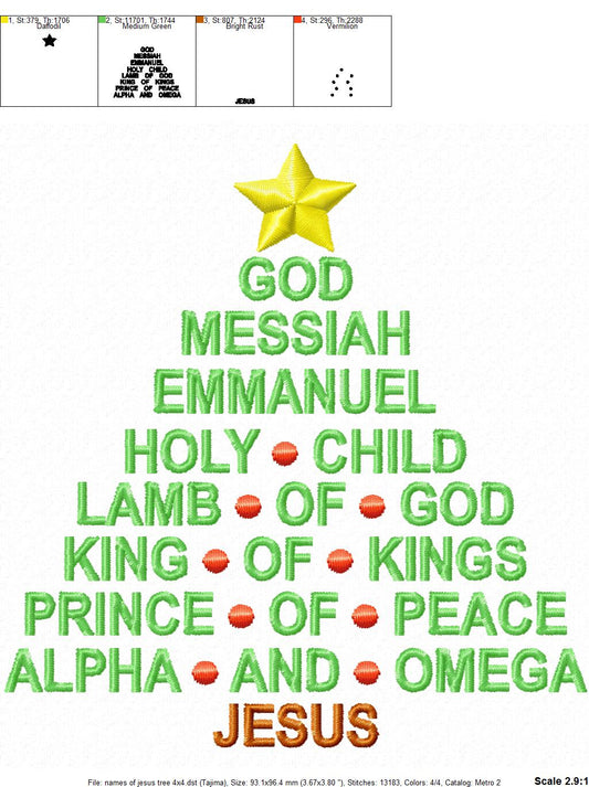KRD Names of Jesus Christmas Tree