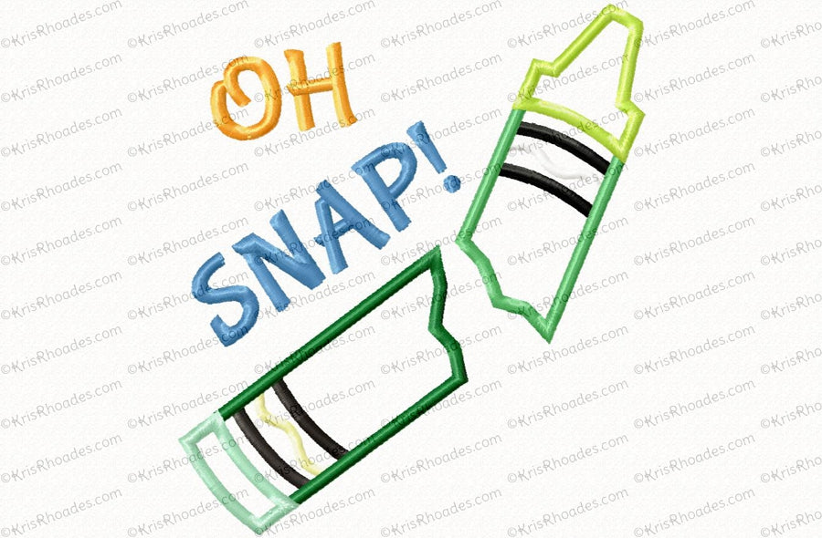 KRD Oh Snap Crayon Applique