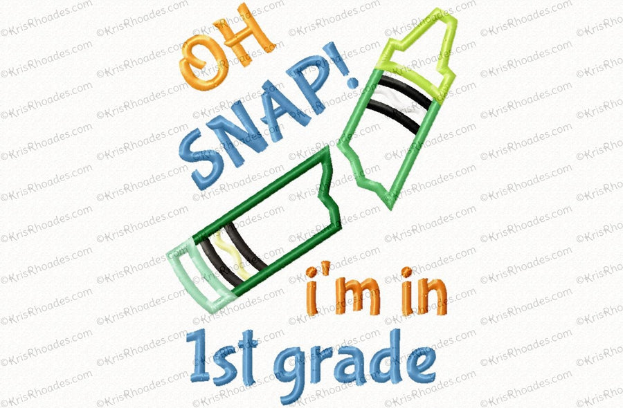 KRD Oh Snap Crayon Applique