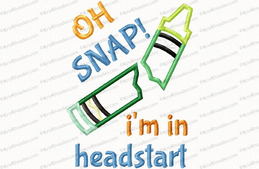 KRD Oh Snap Crayon Applique