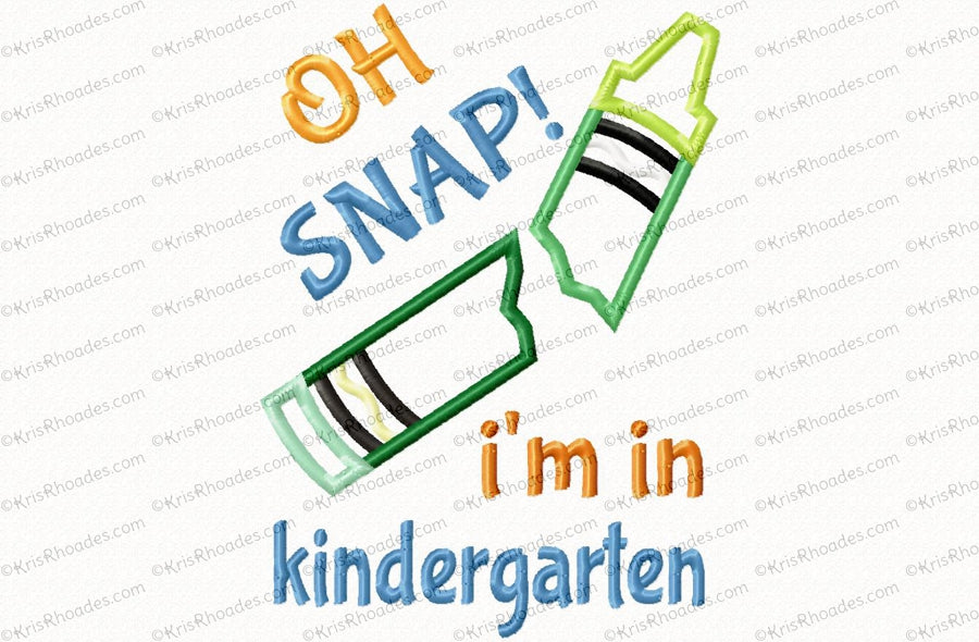 KRD Oh Snap Crayon Applique