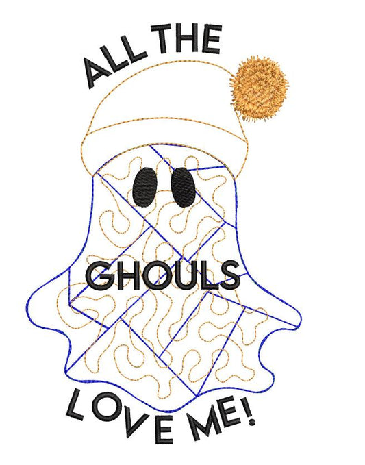 Patchwork Ghost Ghouls Applique