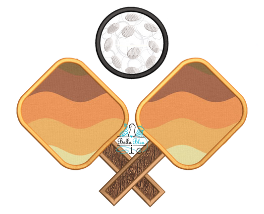 Pickleball Paddle Applique Design