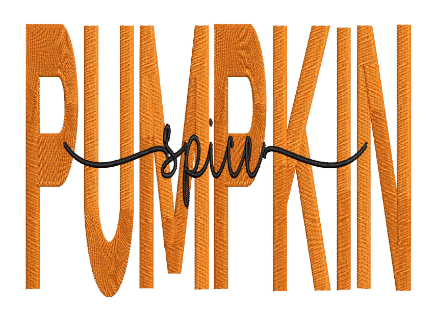 Pumpkin Spice Word Art