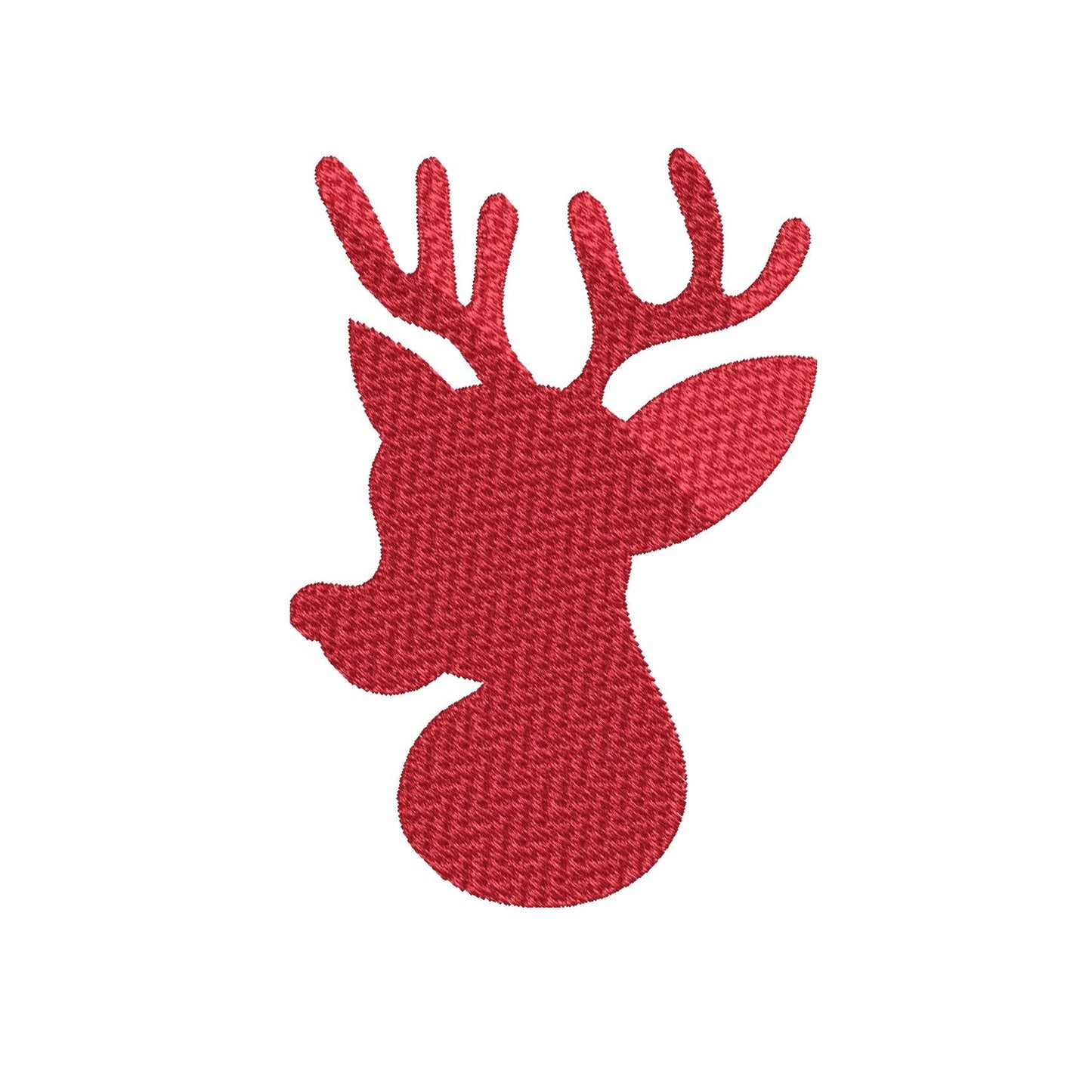KRD Christmas Reindeer Silhouette 3 Applique and Filled