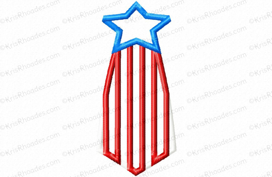KRD American Flag Tie Applique