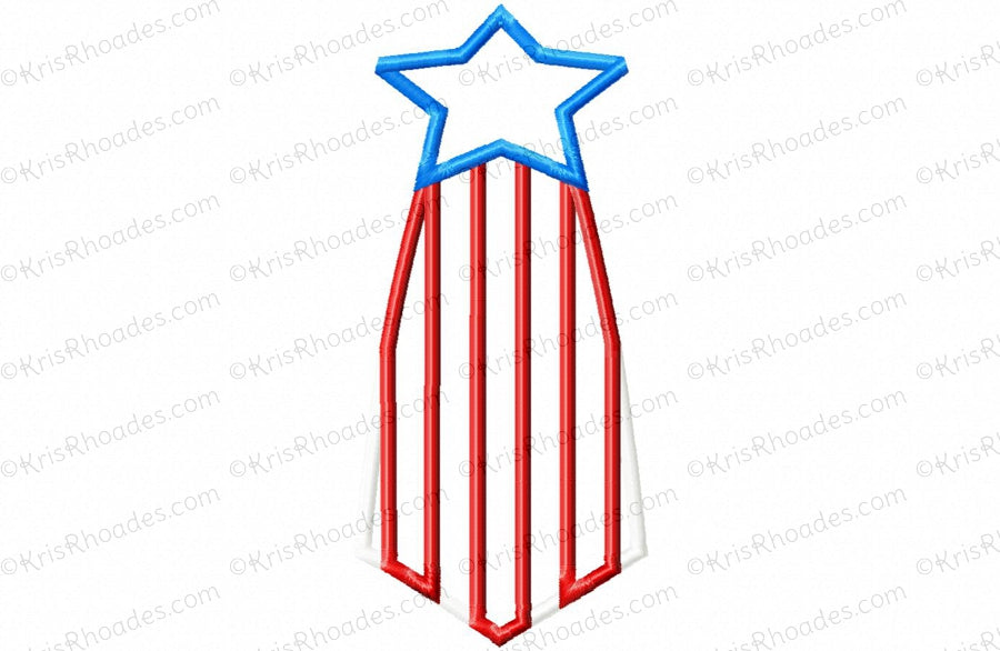 KRD American Flag Tie Applique