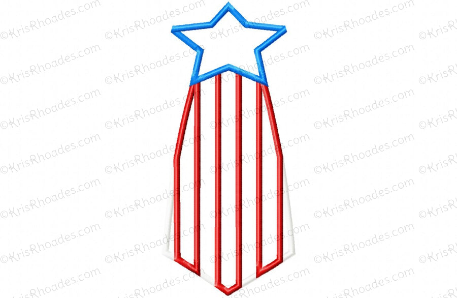 KRD American Flag Tie Applique