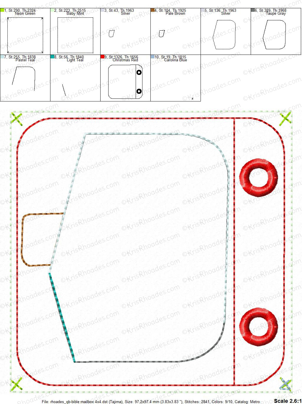 KRD Quiet Book Mailbox with letter 6x10 Page