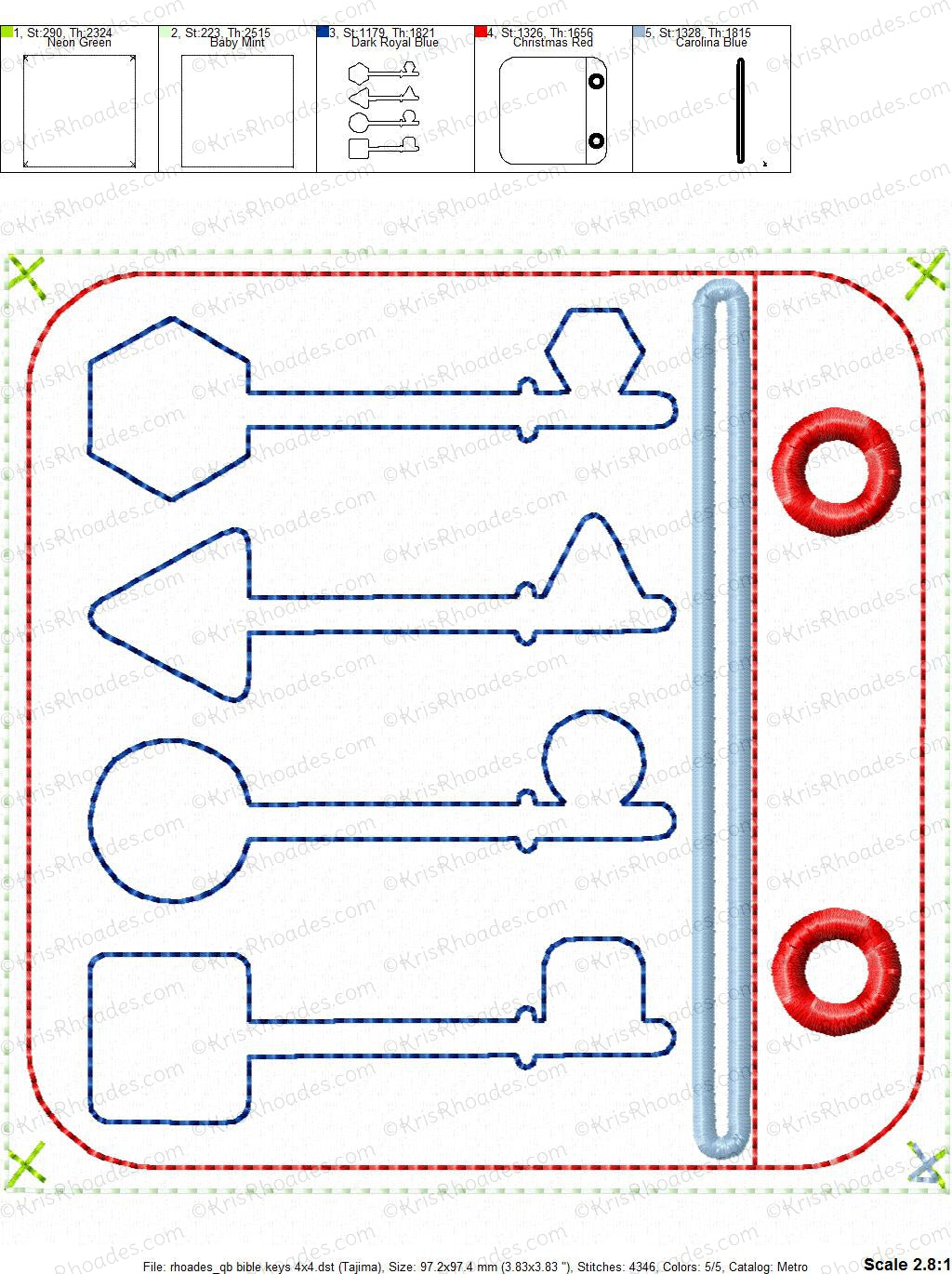 KRD Quiet Book Bible Keys  Page