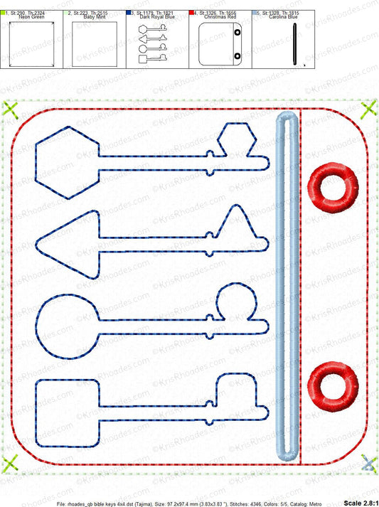 KRD Quiet Book Bible Keys  Page