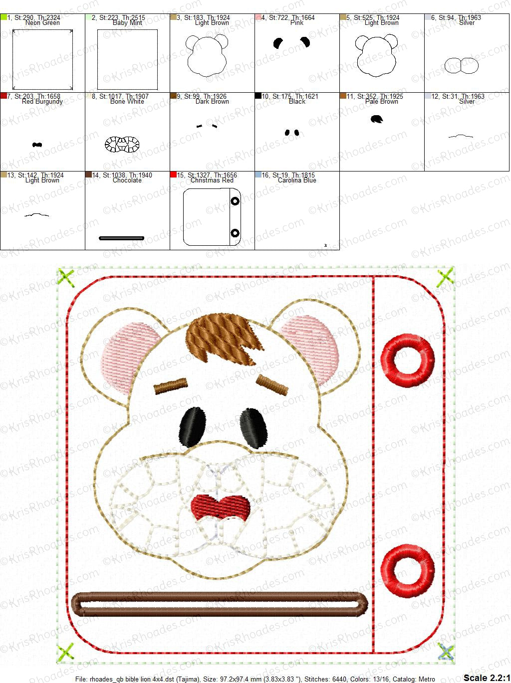 KRD Quiet Book Bible Lion 6x10 Page