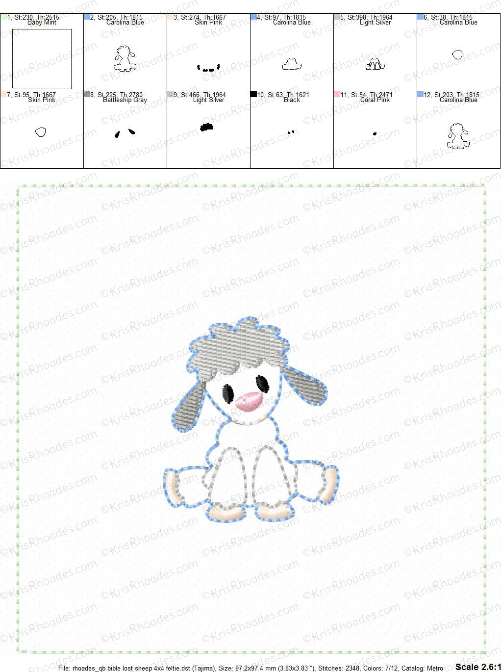 KRD Quiet Book Bible Lost Sheep 5x7 Page