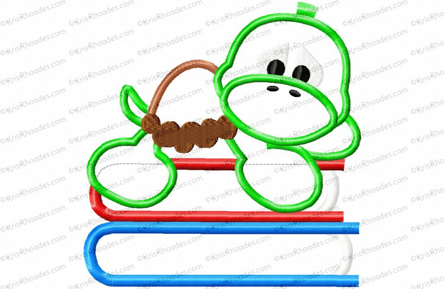 KRD Turtle On Books Applique