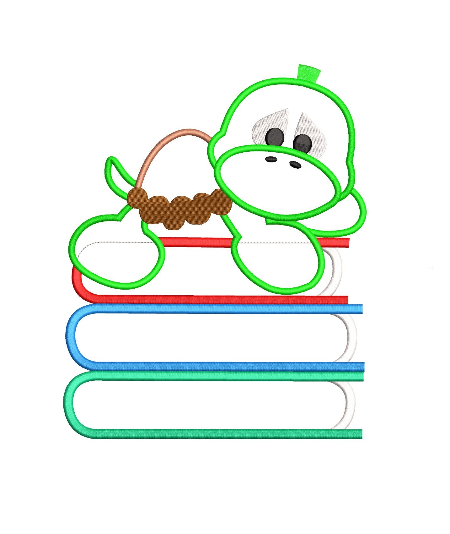 KRD Turtle On Books Applique