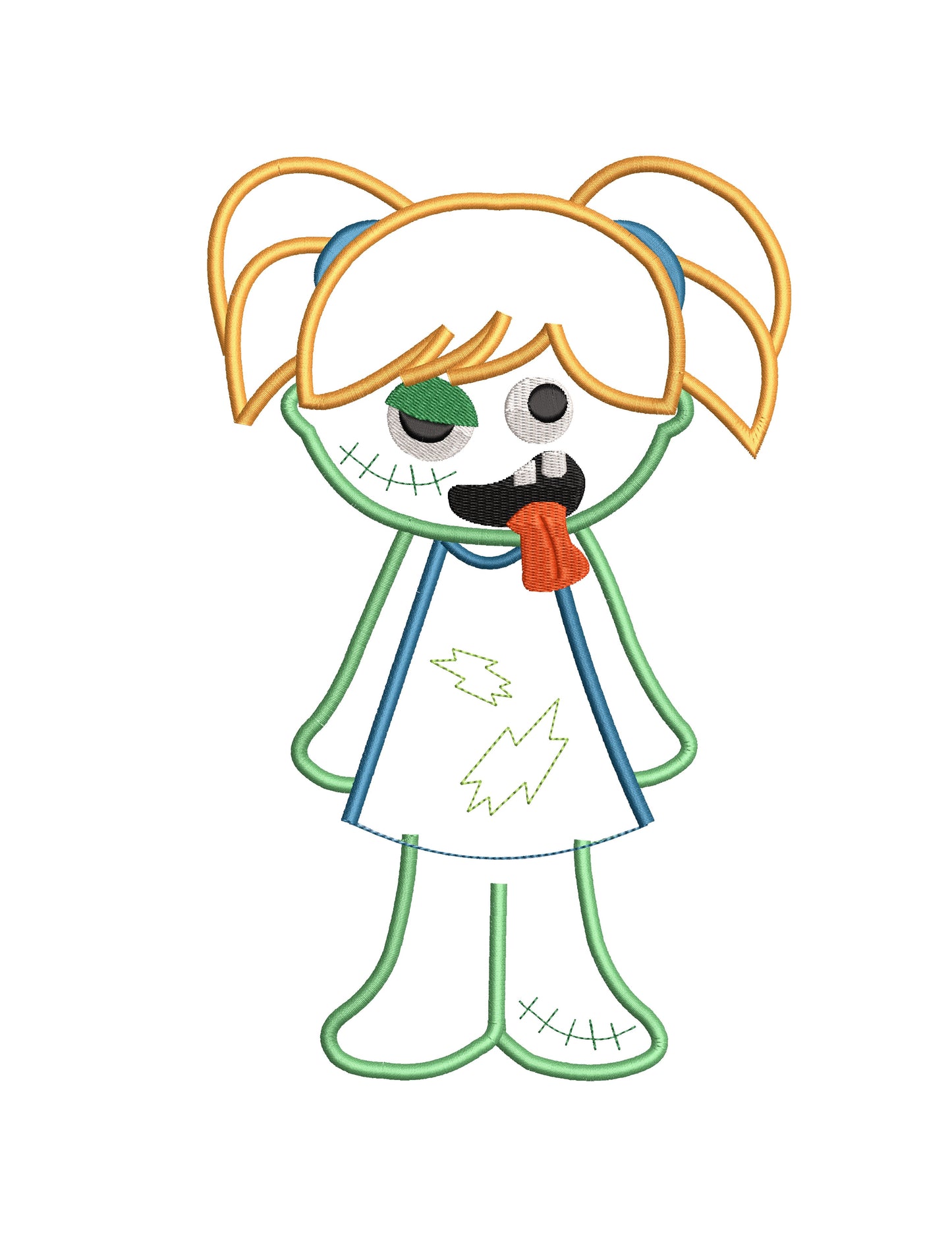 KRD Zombie Girl Applique