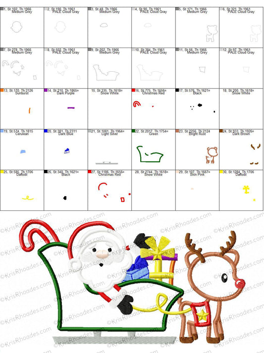 KRD Santa Sleigh and Reindeer