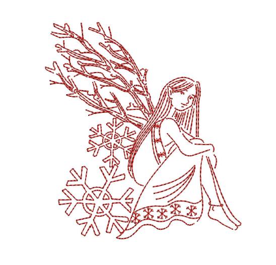 Snow Fairy Redword Bean Stitch