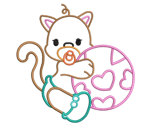 Tender Squirrel Baby Outline