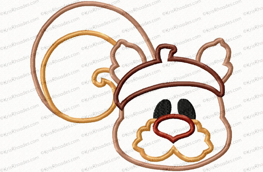 KRD Squirrel Face and Butt Applique
