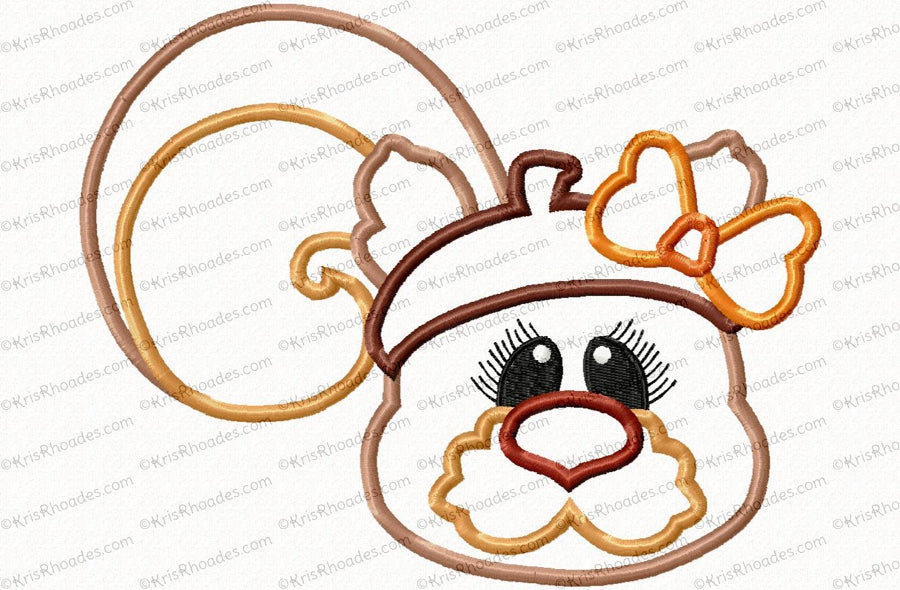 KRD Squirrel Face and Butt Applique