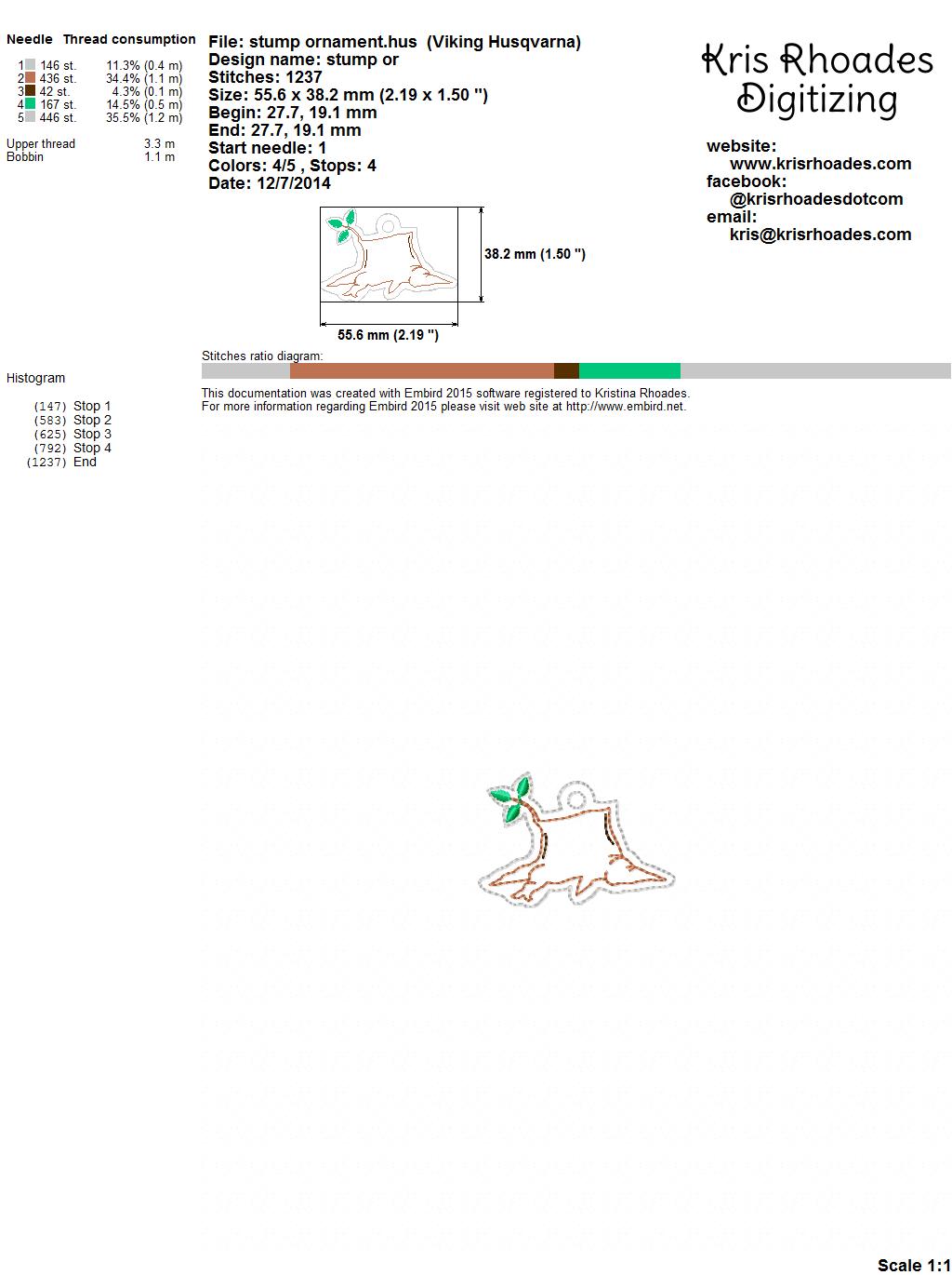 KRD - MY JESUS TREE  STUMP ORNAMENT