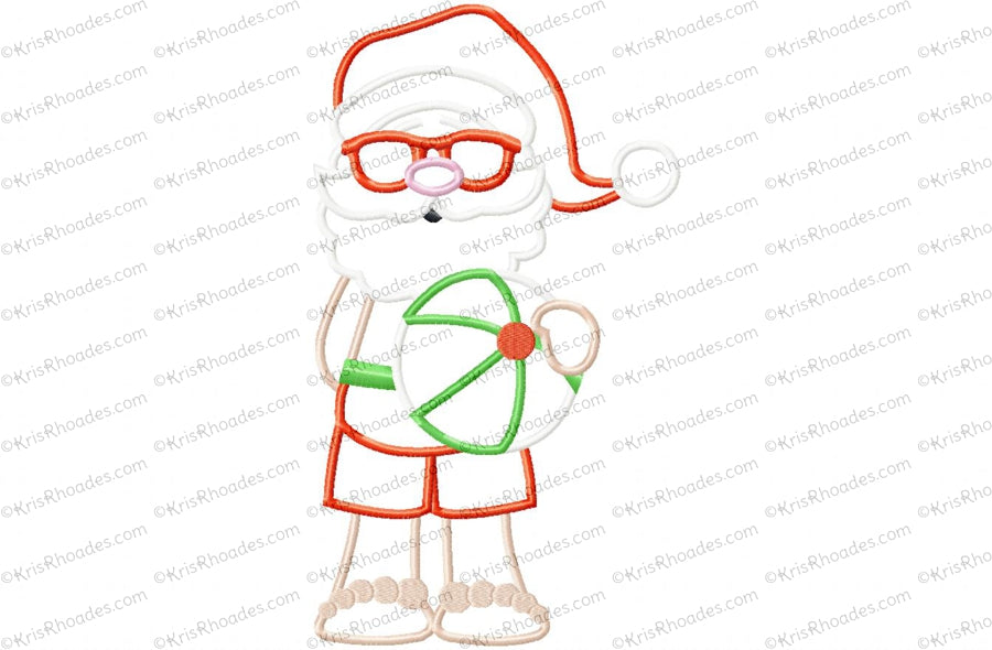 KRD Summer Santa Applique