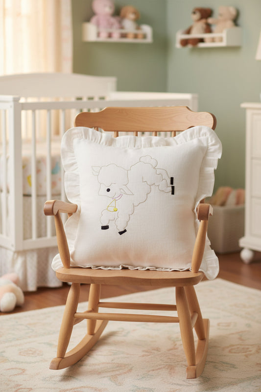 Vintage Lamb Bean Stitch Embroidery Design