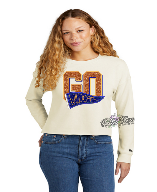 Go Wildcats Pennant Applique