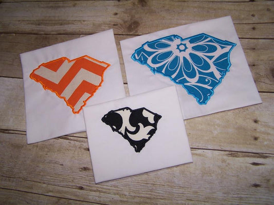 State of South Carolina Machine Applique Embroidery Design