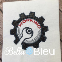 Applique Father's Day Mechanic Wrench Applique Embroidery Design