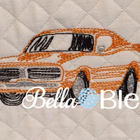 Charger  Muscle Car Fathers Day Machine Embroidery Design
