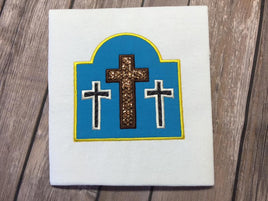 Religious Cross Machine Applique Embroidery Design