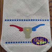 Faux Smocking Smock Smocked Longhorn 4th of July Machine Embroidery Design