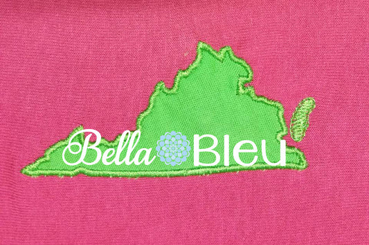 State of West Virginia Machine Applique Embroidery Design
