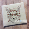 Arctic or Red Fox Animal machine colorwork embroidery design